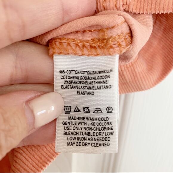 Free People Orange Corduroy Mini Skirt - Picture 4 of 4